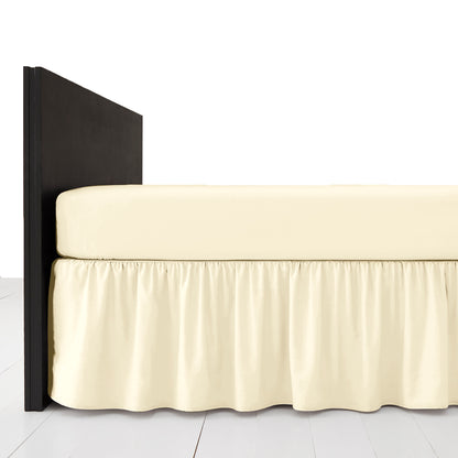 AmigoZone Plain Pollycotton Frilled Bed Base Valance Sheet