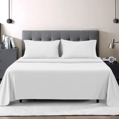 AmigoZone Flat Sheet - Soft Brushed Microfiber Easy Care Top Sheet - Long Lasting Fade Resistant