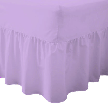 AmigoZone Plain Pollycotton Valance Fitted Sheet