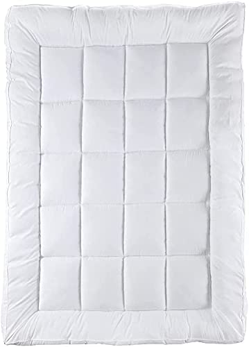 Mattress Topper Extra Deep 2 Inch Thick(5M) - Quilted 4ft Small Double Mattress Topper Fluffy Hypoallergenic Microfibre with Strong Corner Straps