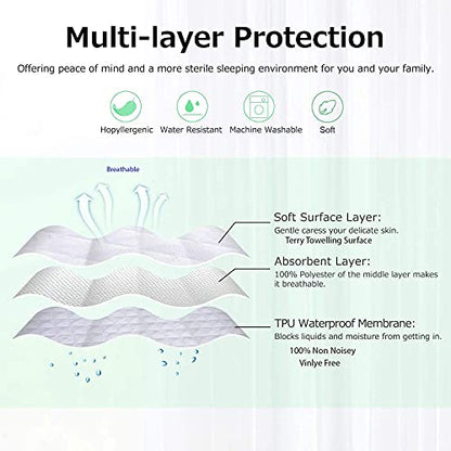 AmigoZone Extra Deep Waterproof Mattress Protector Non Noisy