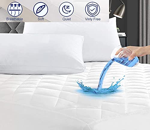 AmigoZone Waterproof Quilted Microfibre Mattress Protectors Water Resistent, Non Allergenic Fully Fitted