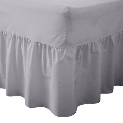 AmigoZone Plain Pollycotton Valance Fitted Sheet