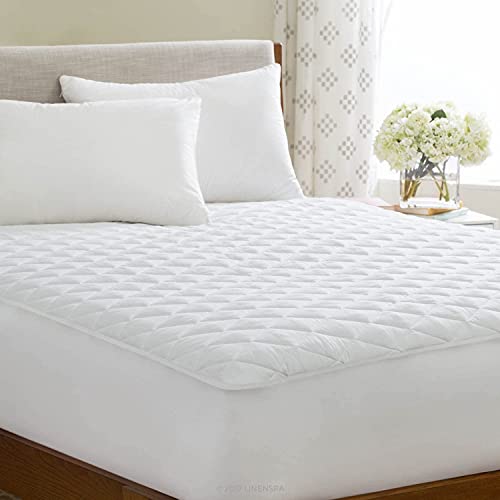 AmigoZone Quilted Fitted Mattress Protector Pad Deep Pocket 12/30cm Deep Fitted