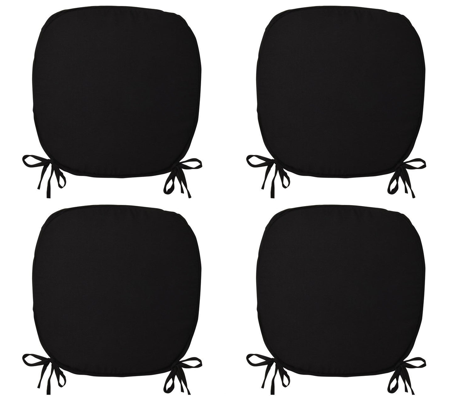 AmigoZone Set of 4 Padded Chair Seat Pads Cushion - Plain Design