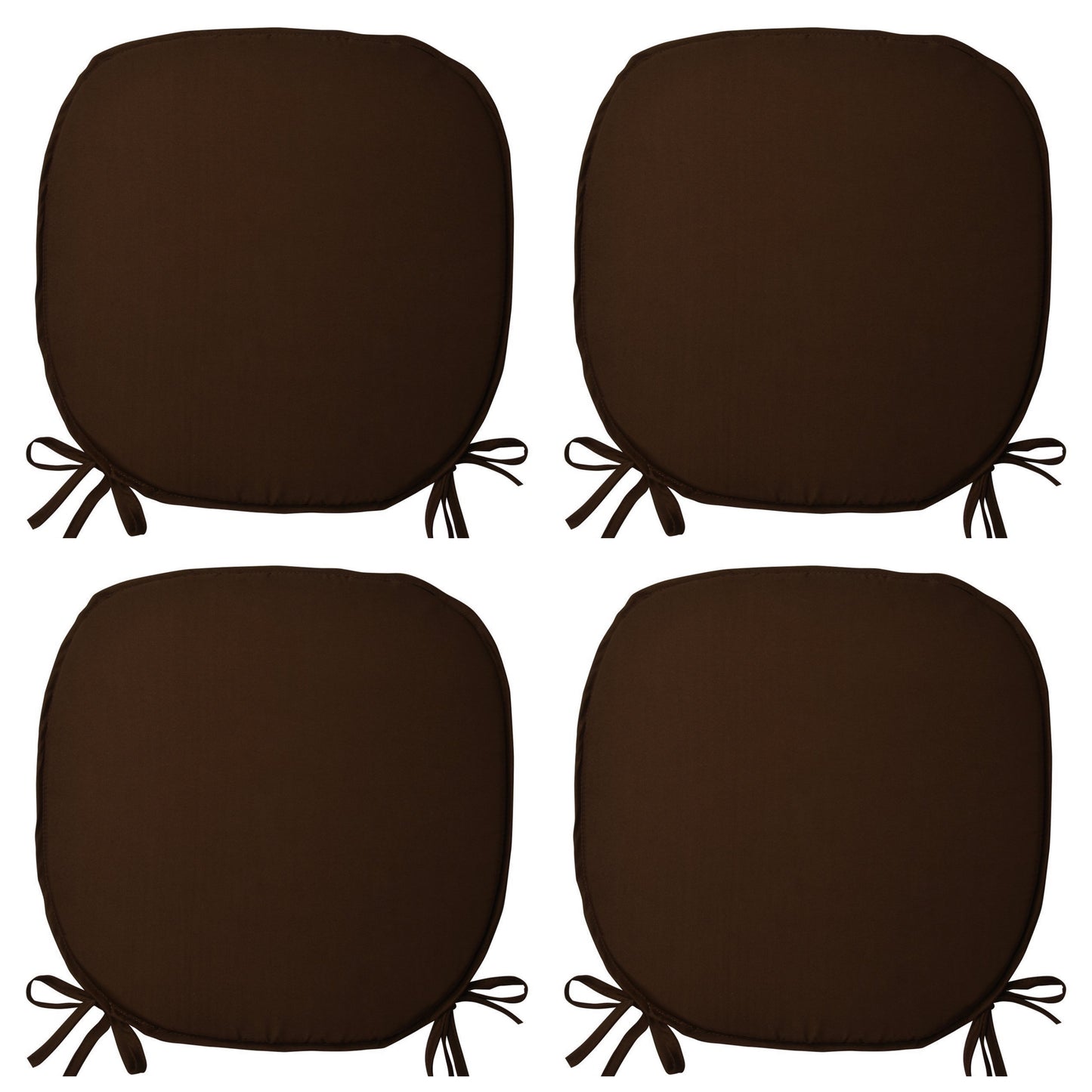 AmigoZone Set of 4 Padded Chair Seat Pads Cushion - Plain Design