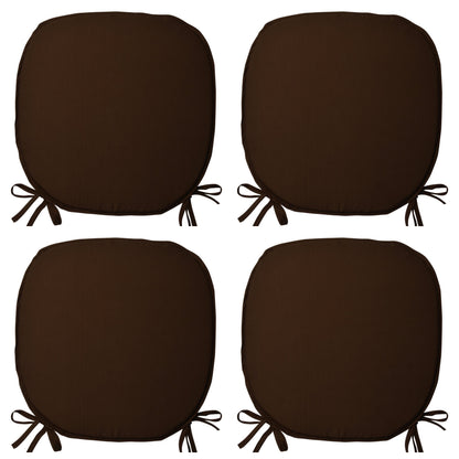 AmigoZone Set of 4 Padded Chair Seat Pads Cushion - Plain Design