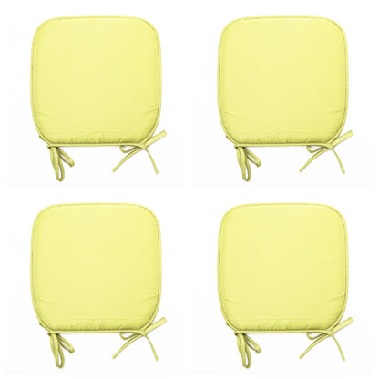 AmigoZone Set of 4 Padded Chair Seat Pads Cushion - Plain Design