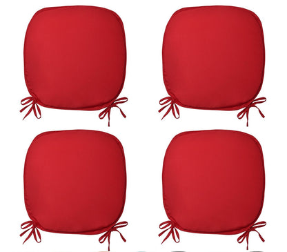 AmigoZone Set of 4 Padded Chair Seat Pads Cushion - Plain Design